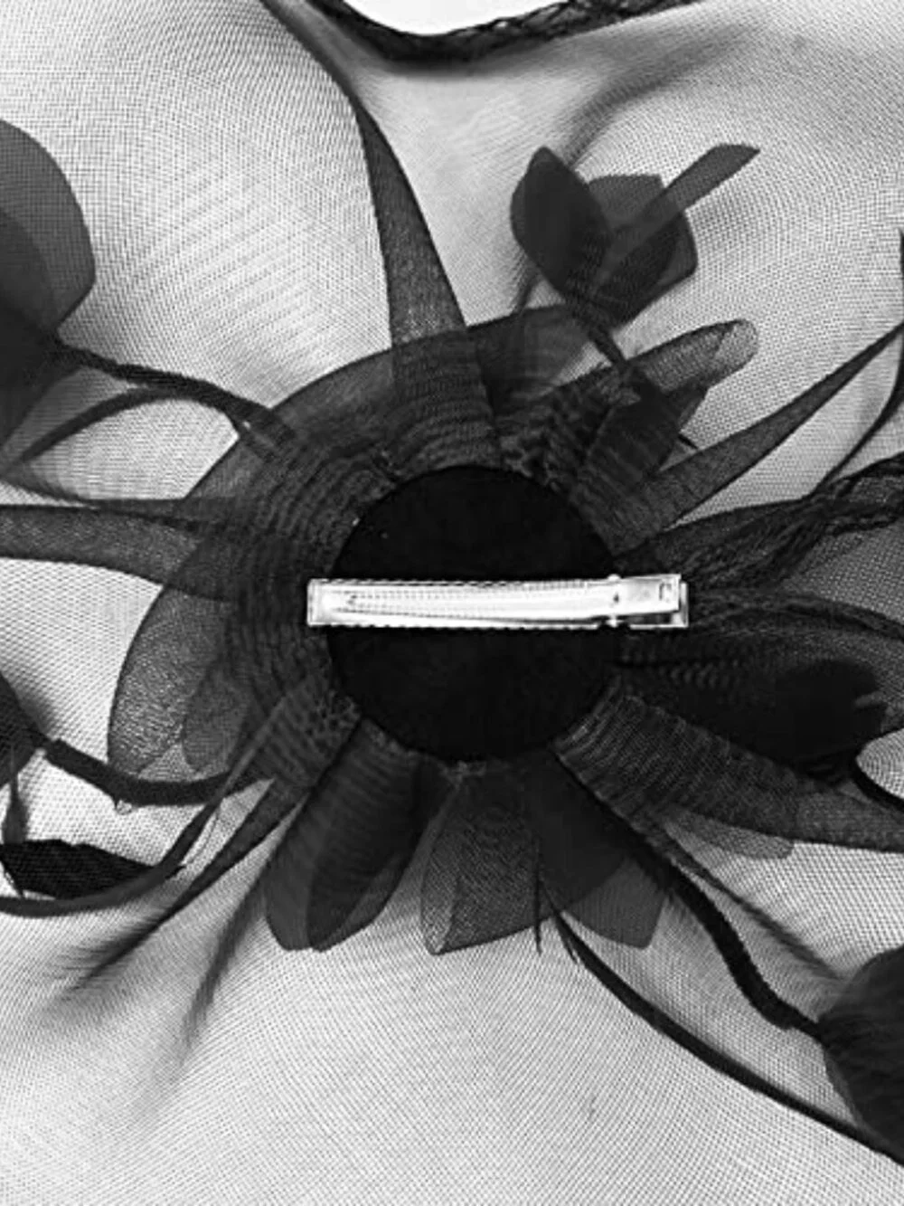 Mesh Floral Feather Fascinator Headband for Women Wedding Cocktail Tea Party